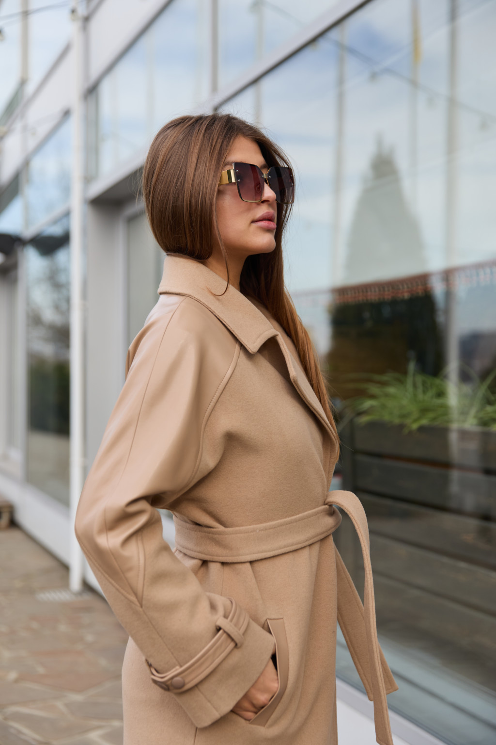 Демисезонное пальто Mila Nova ПВ-348 кемел — изображение 5