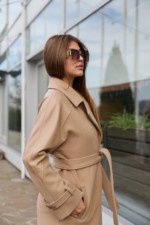 Демисезонное пальто Mila Nova ПВ-348 кемел — изображение 5