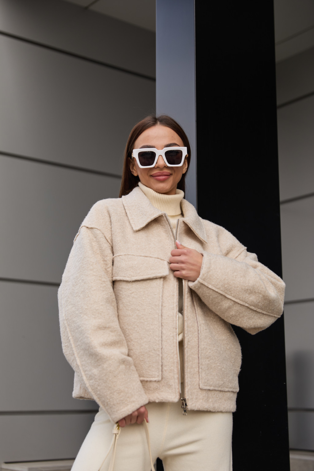 Демисезонная куртка Mila Nova К-330 молоко — изображение 3