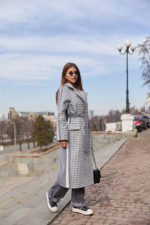 Демисезонное Пальто Mila Nova ПВ-260  светло-серый