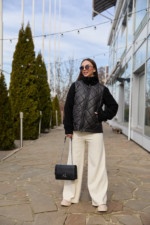 Демисезонная куртка Mila Nova К-321 черный — изображение 2