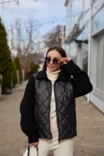 Демисезонная куртка Mila Nova К-321 черный — изображение 6