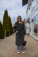 Демисезонное пальто Mila Nova ПВ-345графит