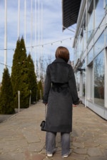 Демисезонное пальто Mila Nova ПВ-345графит — изображение 3