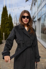 Демисезонное пальто Mila Nova ПВ-345графит — изображение 2