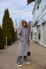 Демисезонное пальто Mila Nova ПВ-345серый — изображение 4