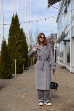 Демисезонное пальто Mila Nova ПВ-345серый