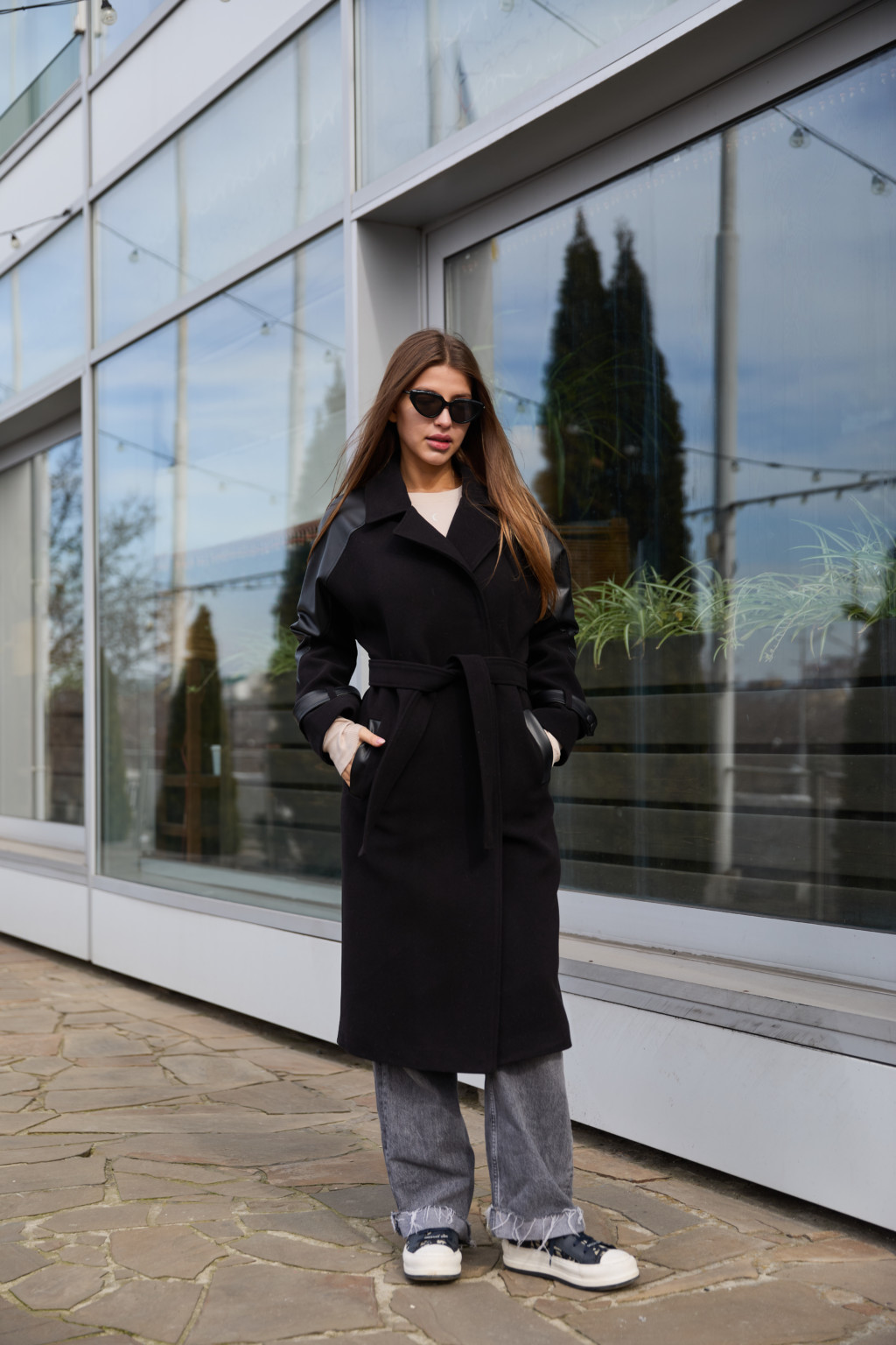 IMG_3622 Демисезонное пальто Mila Nova ПВ-348 черный — изображение 1