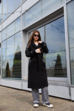 Демисезонное пальто Mila Nova ПВ-348 черный — изображение 4