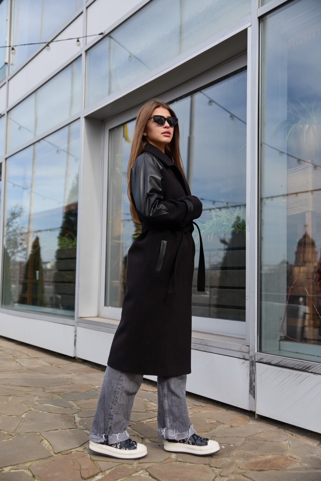 Демисезонное пальто Mila Nova ПВ-348 черный — изображение 3