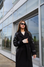 Демисезонное пальто Mila Nova ПВ-348 черный — изображение 2