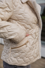 Демисезонная куртка Mila Nova К-326 молоко — изображение 7