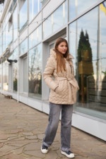 Демисезонная куртка Mila Nova К-320 бежевый — изображение 2