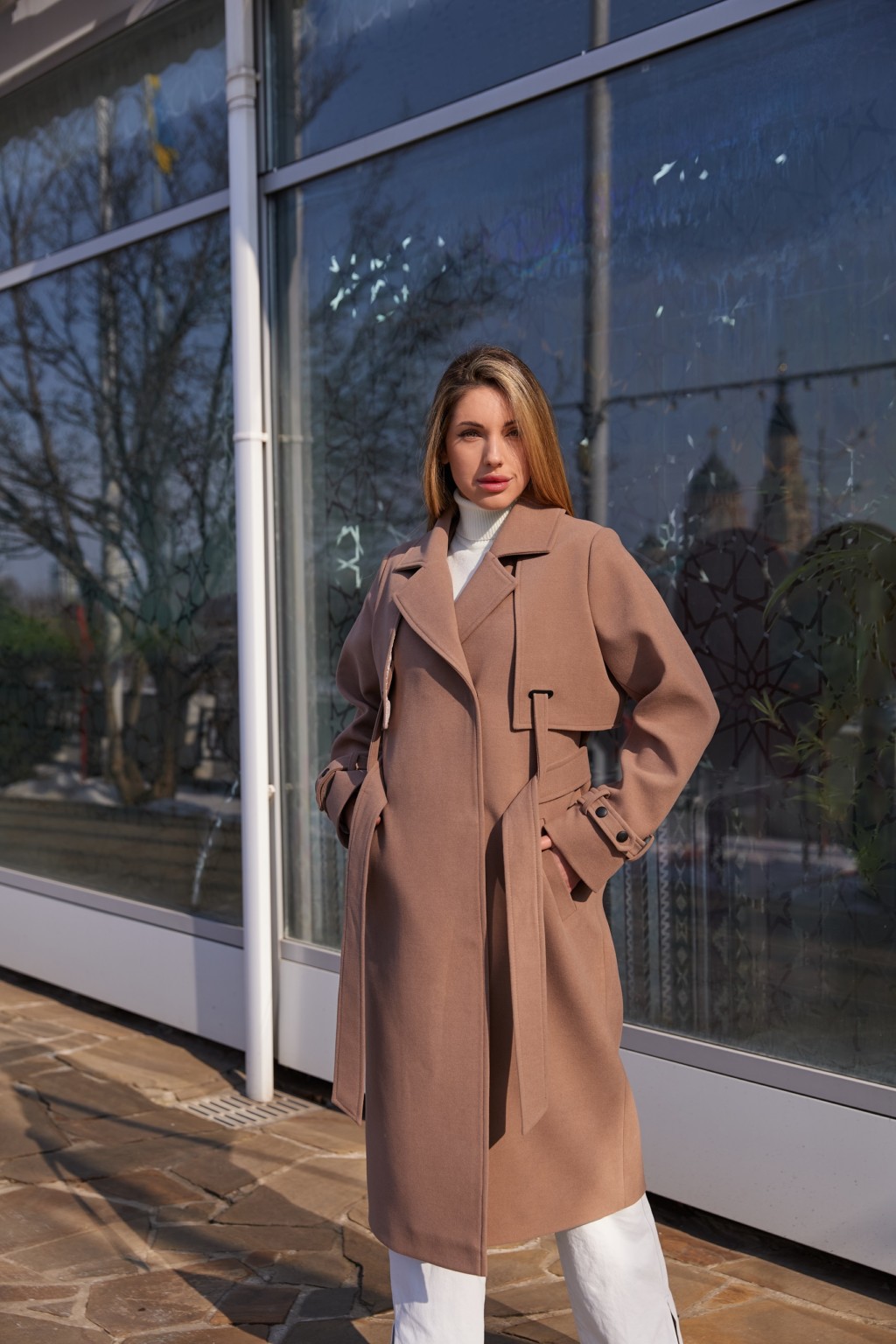 Демисезонное пальто Mila Nova ПВ-345топленое молоко — изображение 6