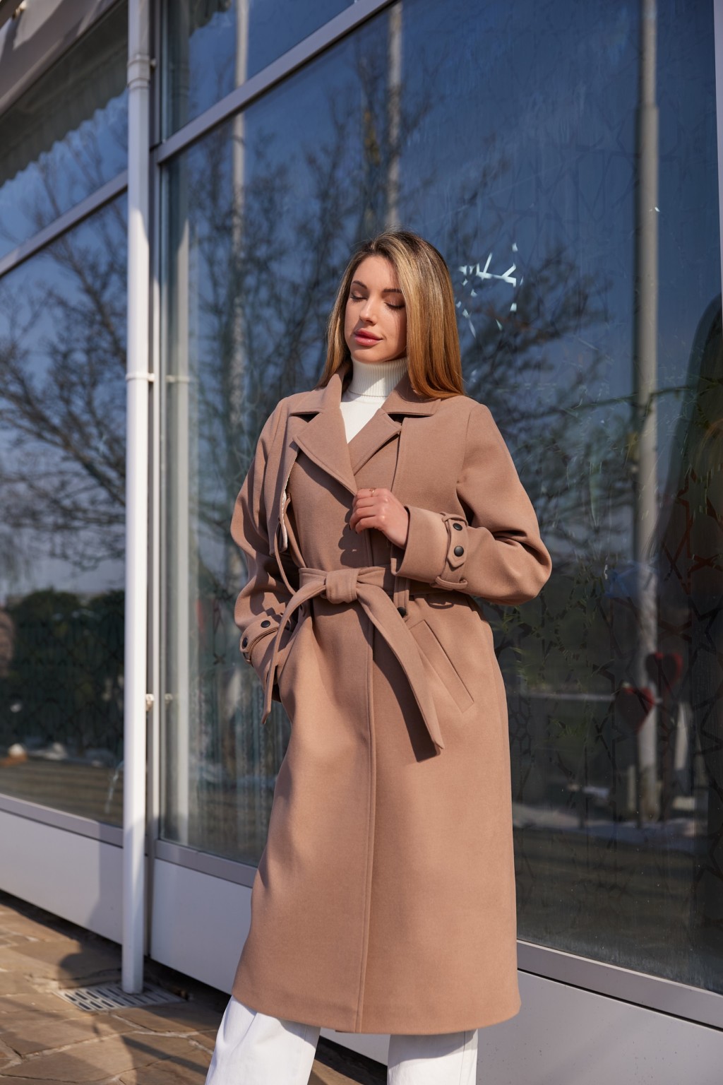 Демисезонное пальто Mila Nova ПВ-345топленое молоко — изображение 3