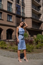 Летнее платье Mila Nova Ф-119 голубой цветок — изображение 5