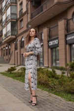 Летнее платье Mila Nova Ф-135 белый+черный