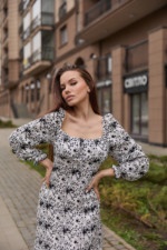 Летнее платье Mila Nova Ф-135 белый+черный — изображение 4