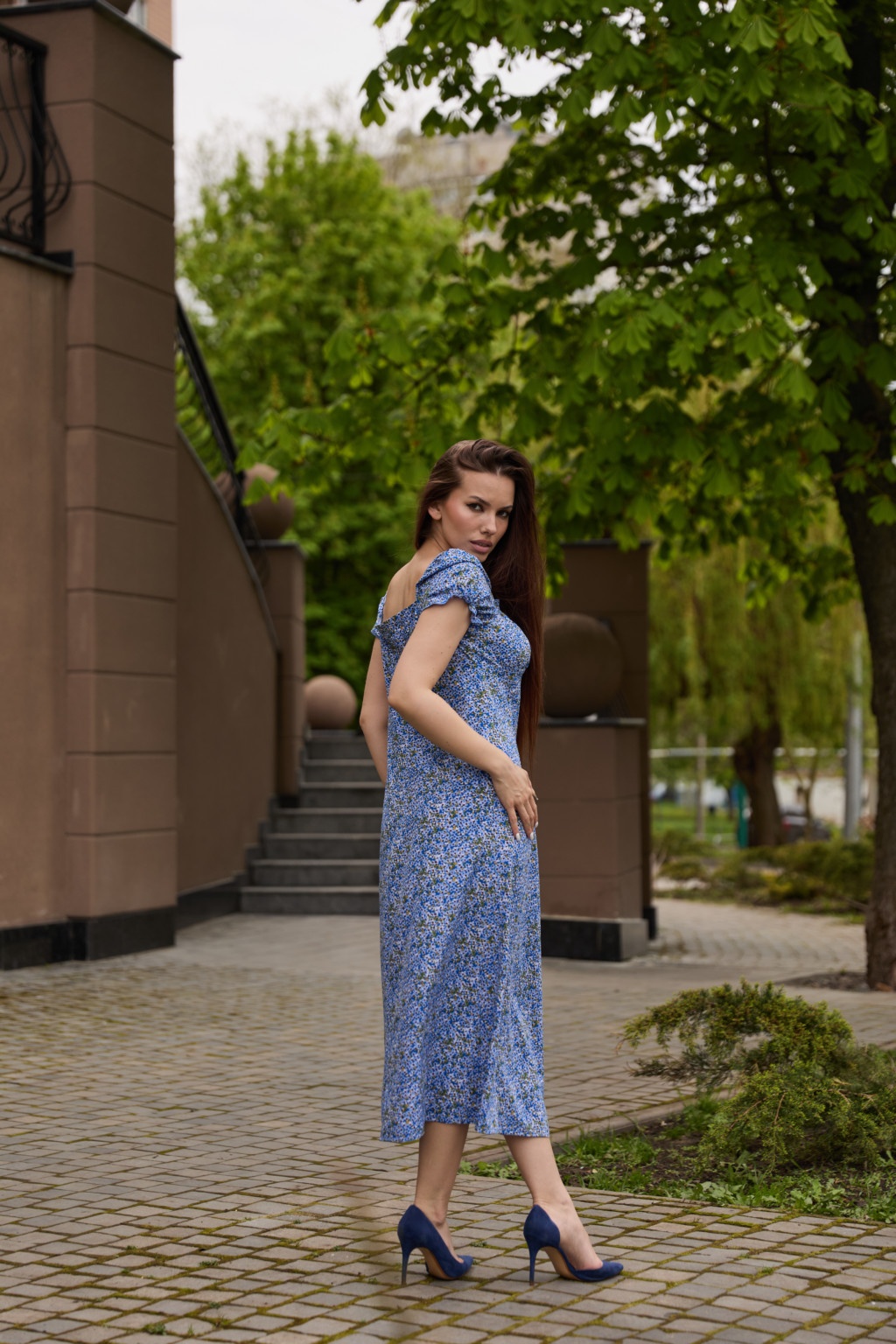 Летнее платье Mila Nova Ф-145 синий — изображение 3