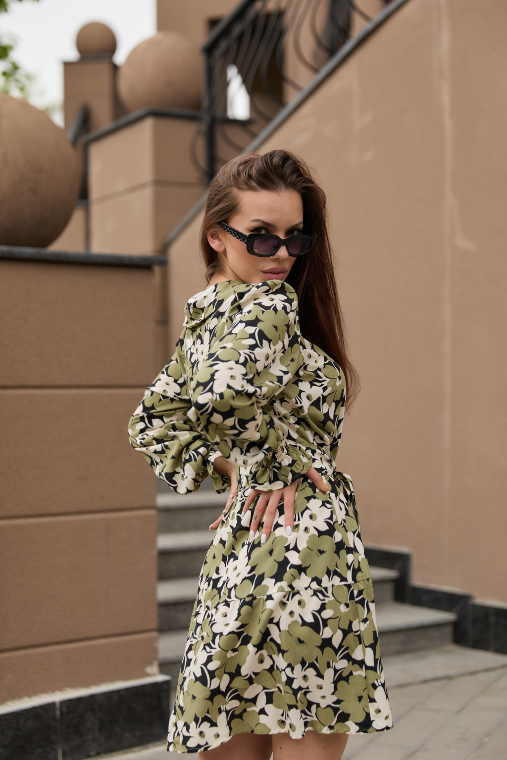 Летнее платье Mila Nova Ф-177 хаки — изображение 3