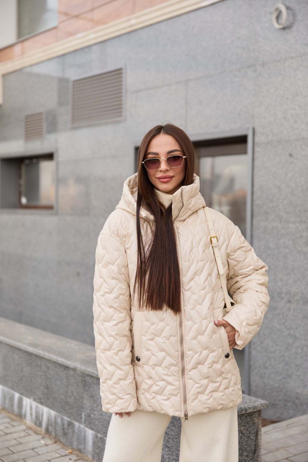 Демисезонная Куртка Mila Nova К-318 молоко — изображение 6