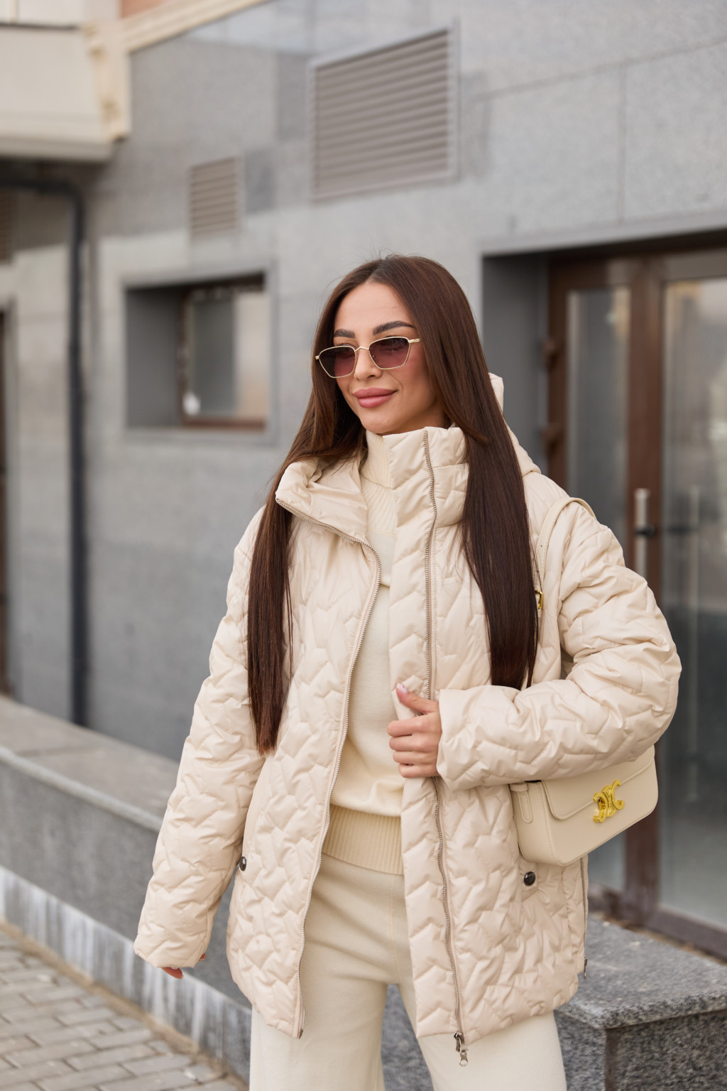 Демисезонная Куртка Mila Nova К-318 молоко — изображение 4