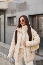 Демисезонная Куртка Mila Nova К-318 молоко — изображение 4