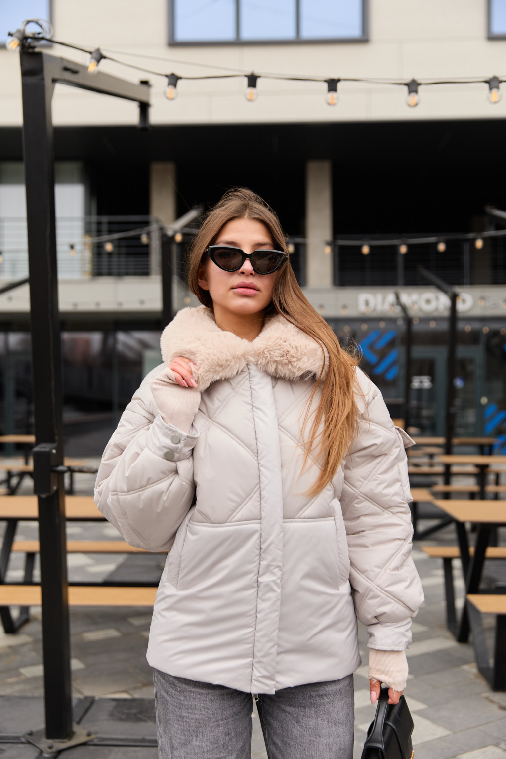 K-324moloko-1 Зимняя куртка Mila Nova К-324 молоко — изображение 1