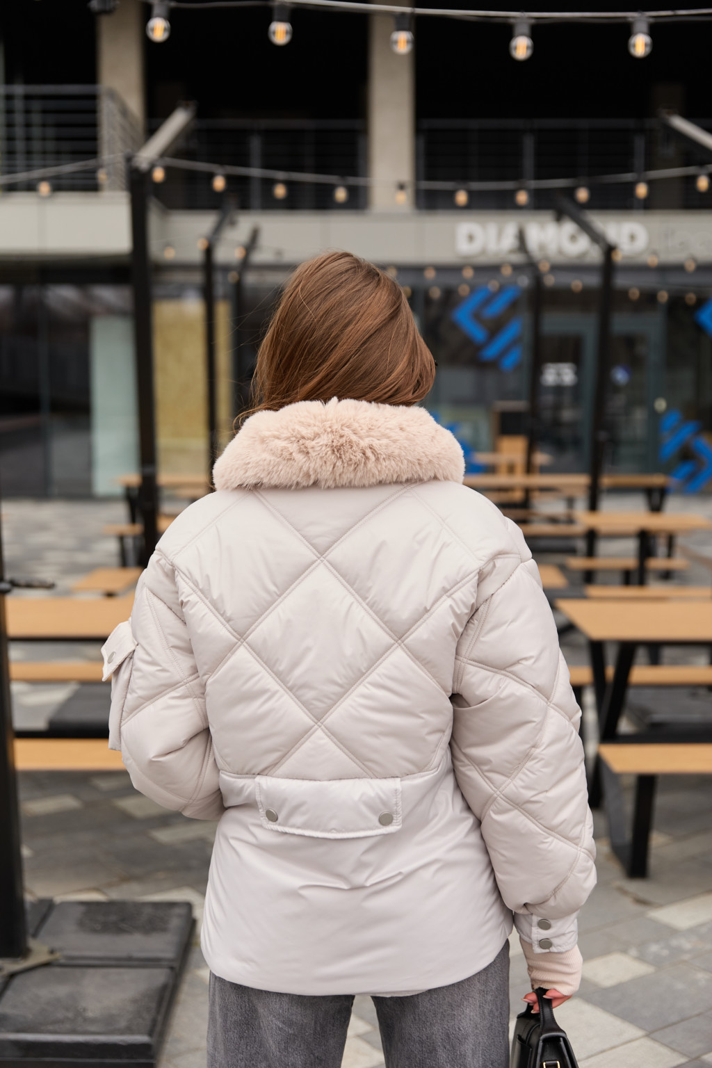 Зимняя куртка Mila Nova К-324 молоко — изображение 3