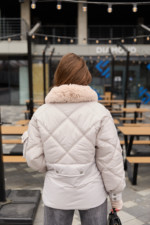 Зимняя куртка Mila Nova К-324 молоко — изображение 3