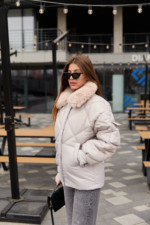 Зимняя куртка Mila Nova К-324 молоко — изображение 2
