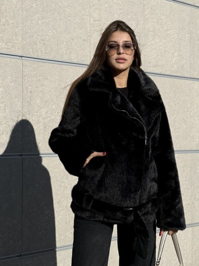 Зимняя шуба Mila Nova ПВ-336черный