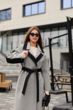 Демисезонное пальто Mila Nova ПВ-343 серый — изображение 3