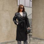 Демисезонный тренч Mila Nova Q-94 черный