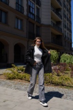 Зимняя дубленка Mila Nova Д-230  черный — изображение 3