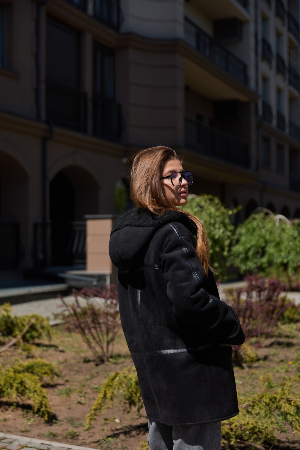 Зимняя дубленка Mila Nova Д-230  черный — изображение 7