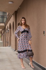 Летнее платье Mila Nova Ф-123 белый+красный