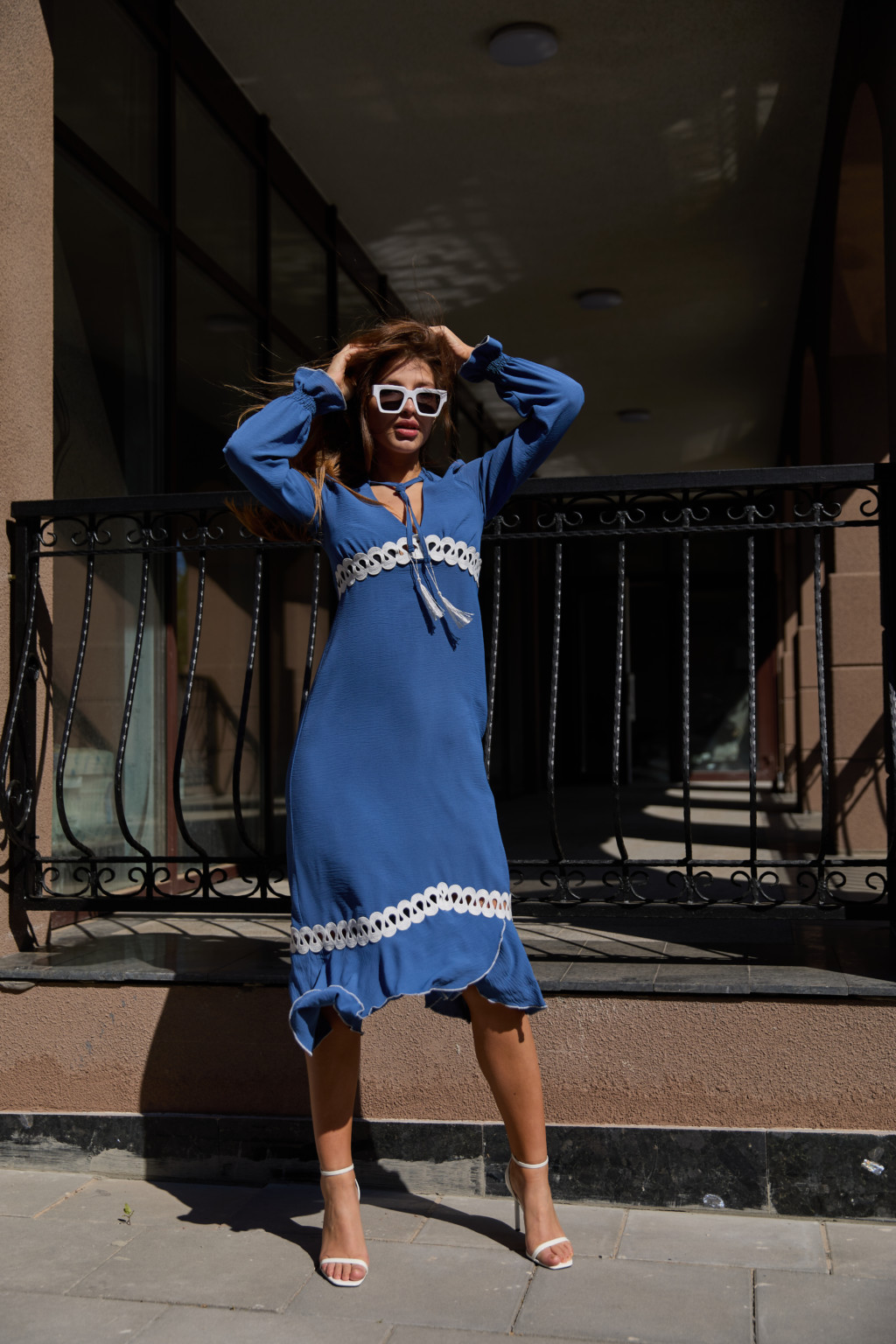 Летнее платье Mila Nova Ф-123 деним — изображение 1