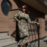 Летнее платье Mila Nova Ф-123 хаки+черный