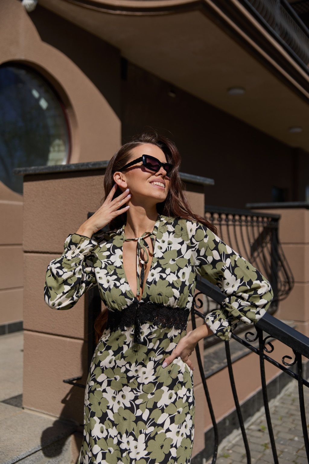 Летнее платье Mila Nova Ф-123 хаки+черный — изображение 4