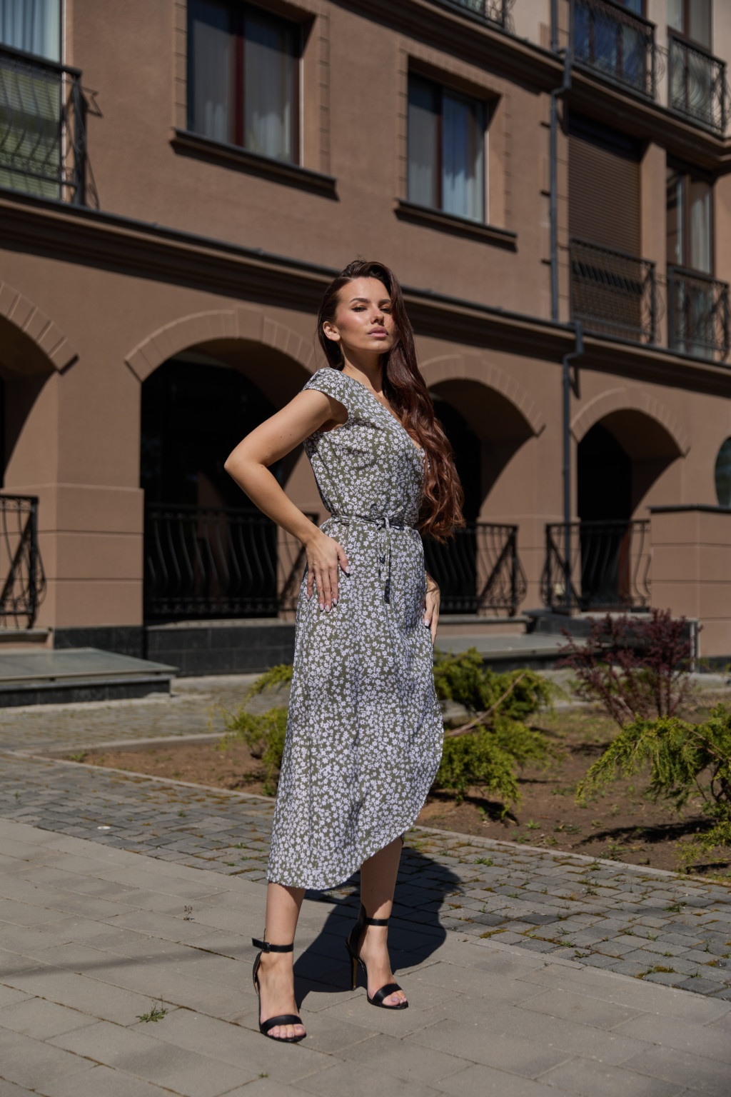 Летнее платье Mila Nova Ф-125 хаки — изображение 2