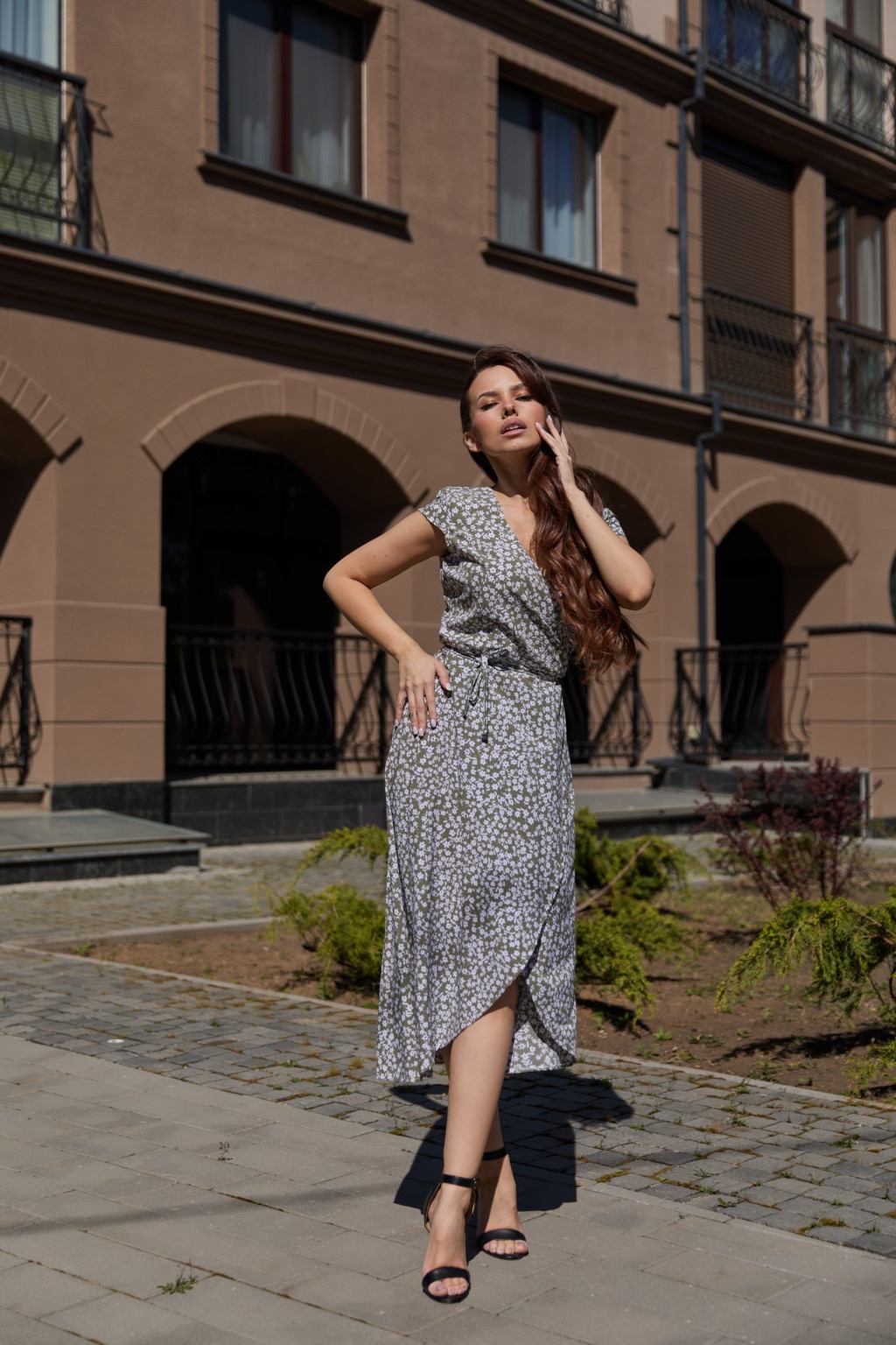 Летнее платье Mila Nova Ф-125 хаки — изображение 1