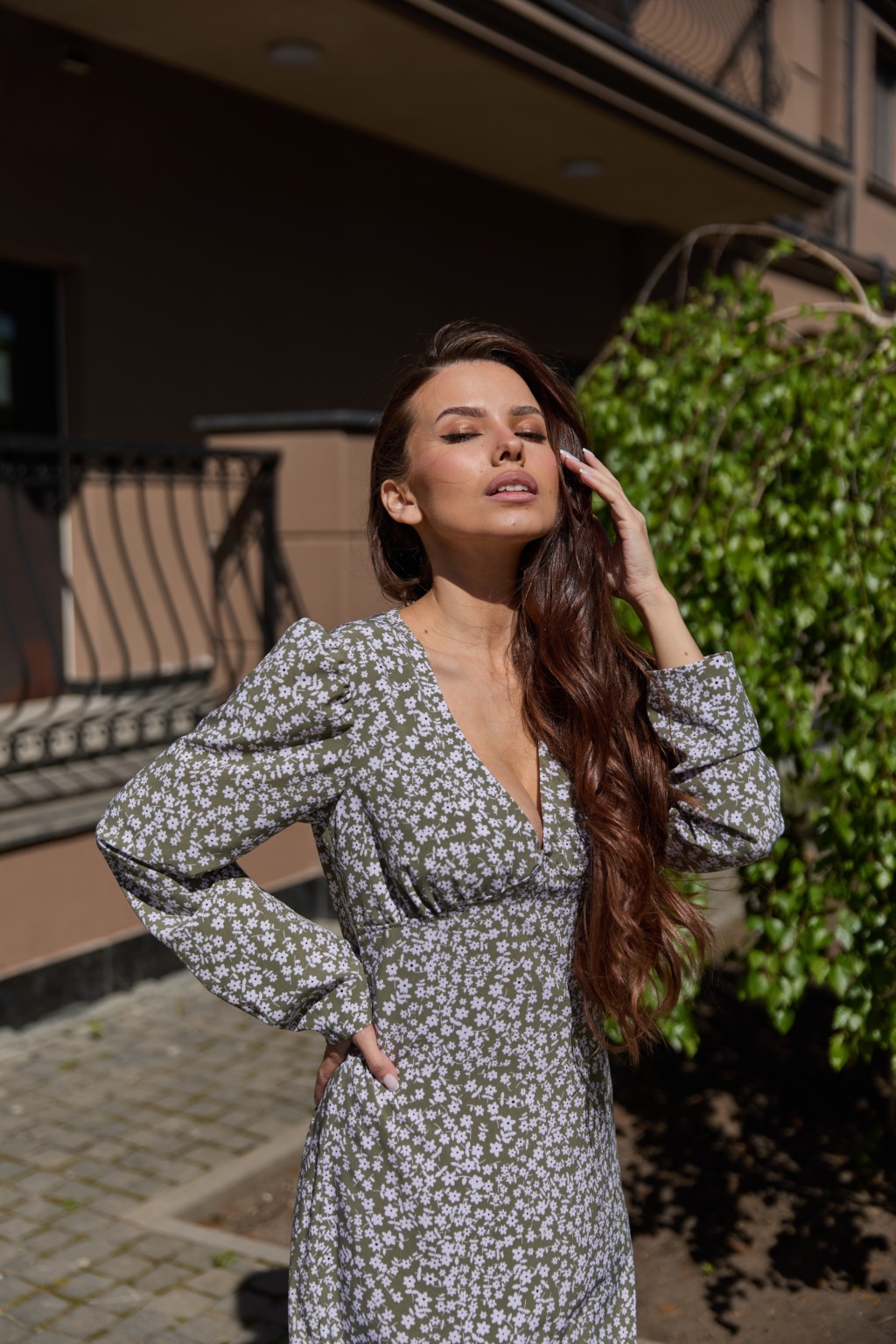 Летнее платье Mila Nova Ф-181 оливка — изображение 3