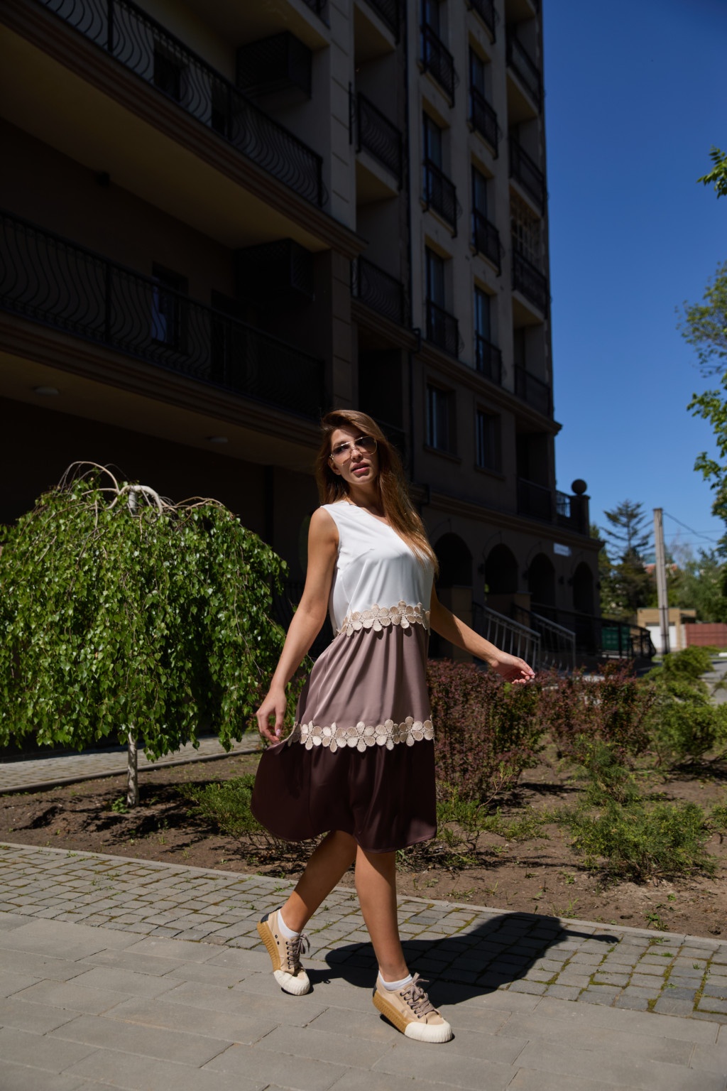 Летнее платье Mila Nova Ф-191 молоко — изображение 1