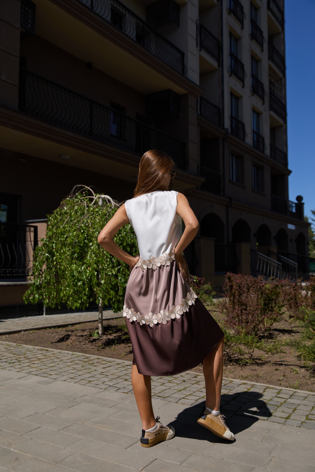 Летнее платье Mila Nova Ф-191 молоко — изображение 4