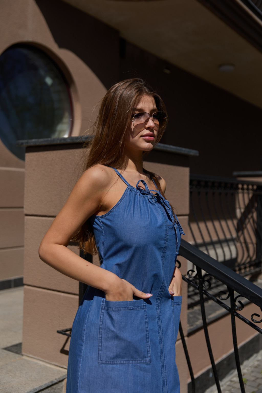 Летнее джинсовое платье Mila Nova Ф-89дл синий — изображение 5