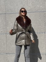 Зимняя куртка Mila Nova К-294 бронзовый