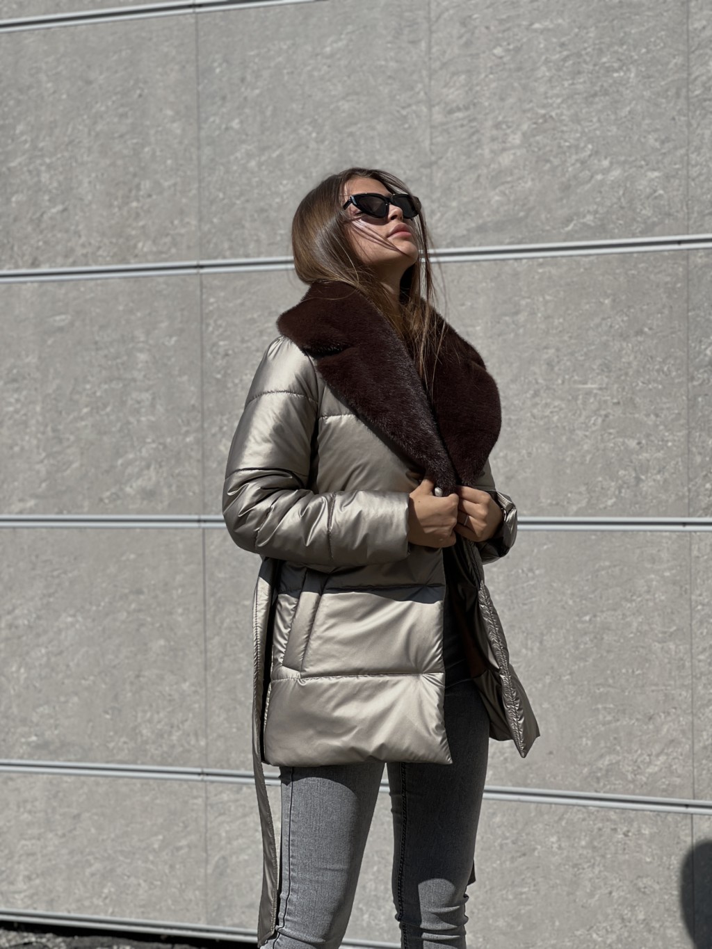 Зимняя куртка Mila Nova К-294 бронзовый — изображение 2