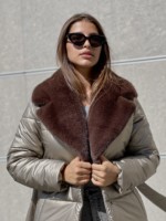 Зимняя куртка Mila Nova К-294 бронзовый — изображение 4