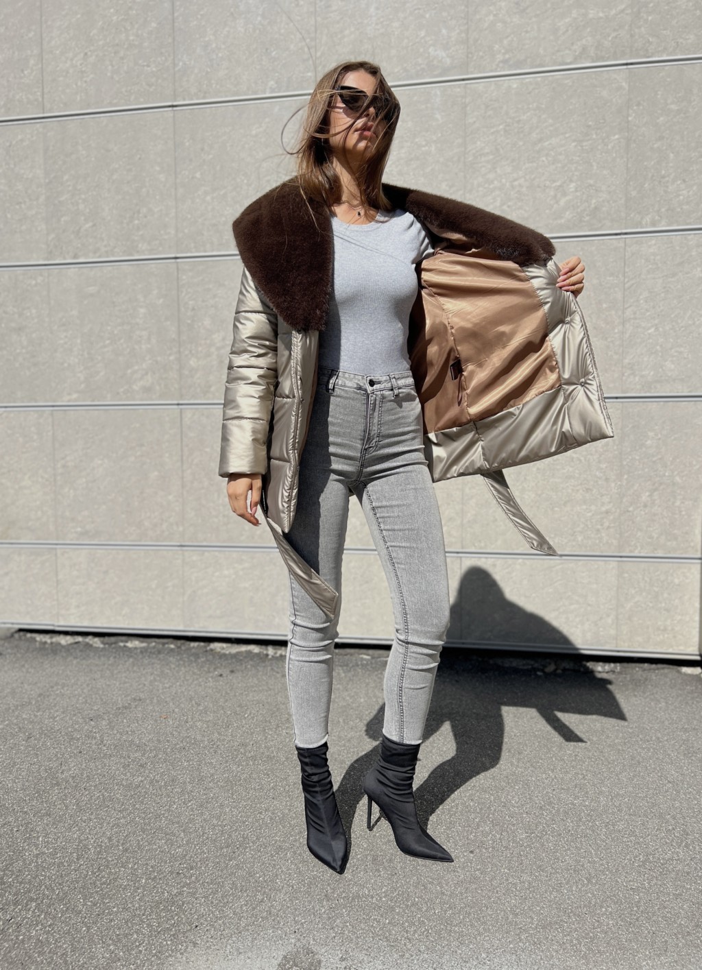 Зимняя куртка Mila Nova К-294 бронзовый — изображение 5